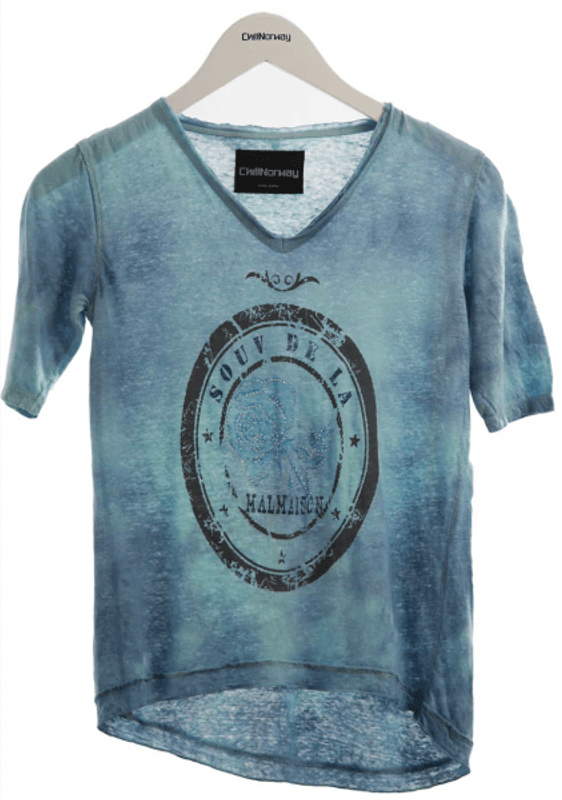 t-skjorte tye die blue