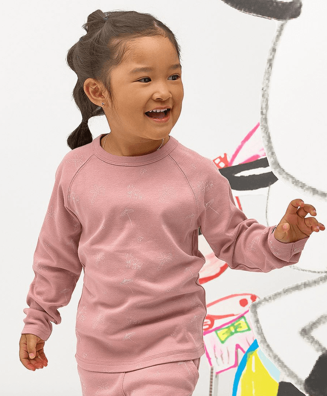 Gullkorn genser Bukkene grey pink