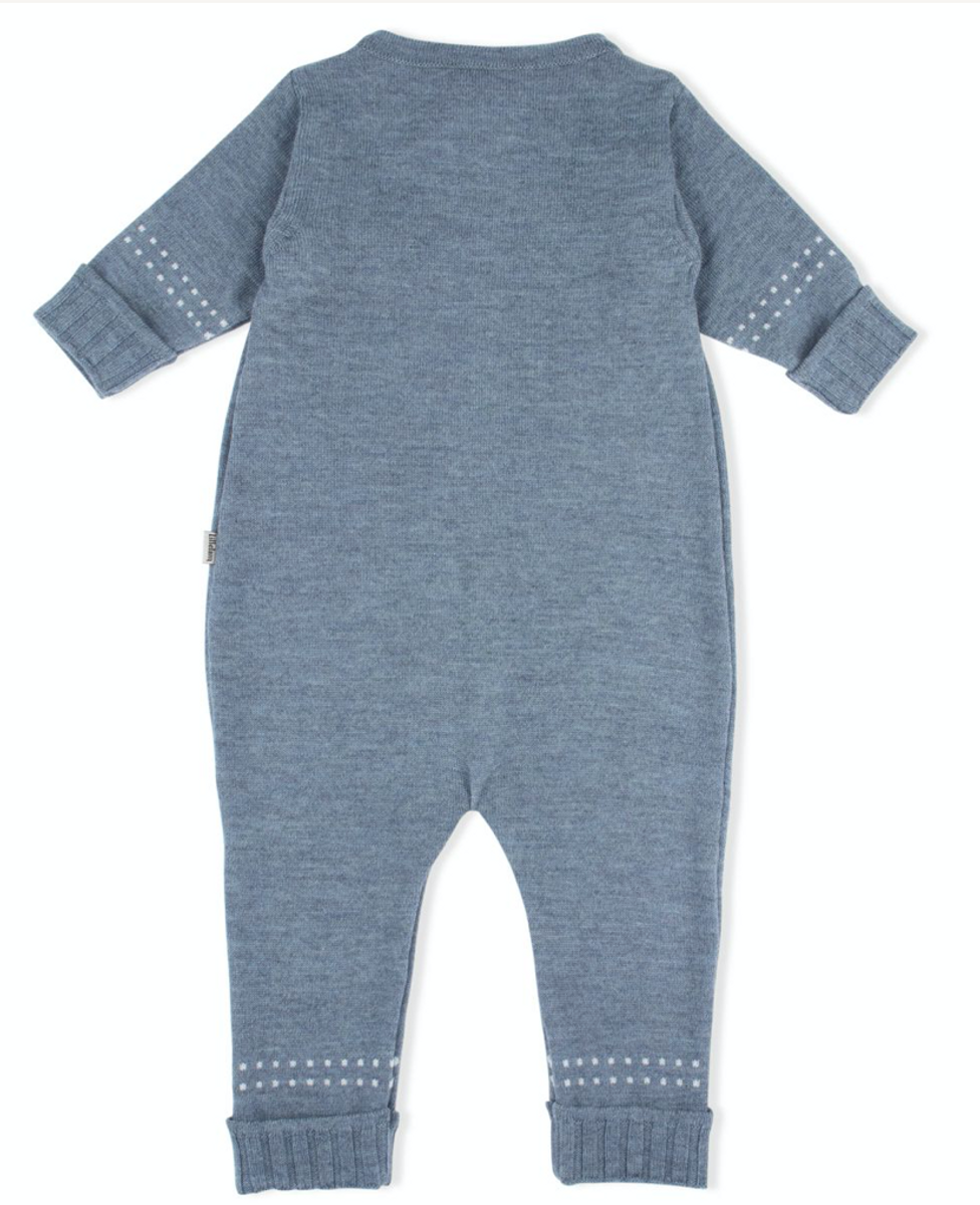 Lillelam Sparkedress classic ull tynn mellomblå