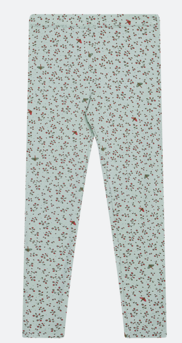 Hust and claire leggings bambus ludo blomster dusty jade
