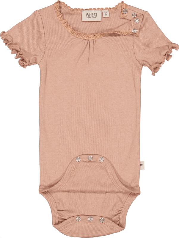 Wheat body rib lace ss rose dawn