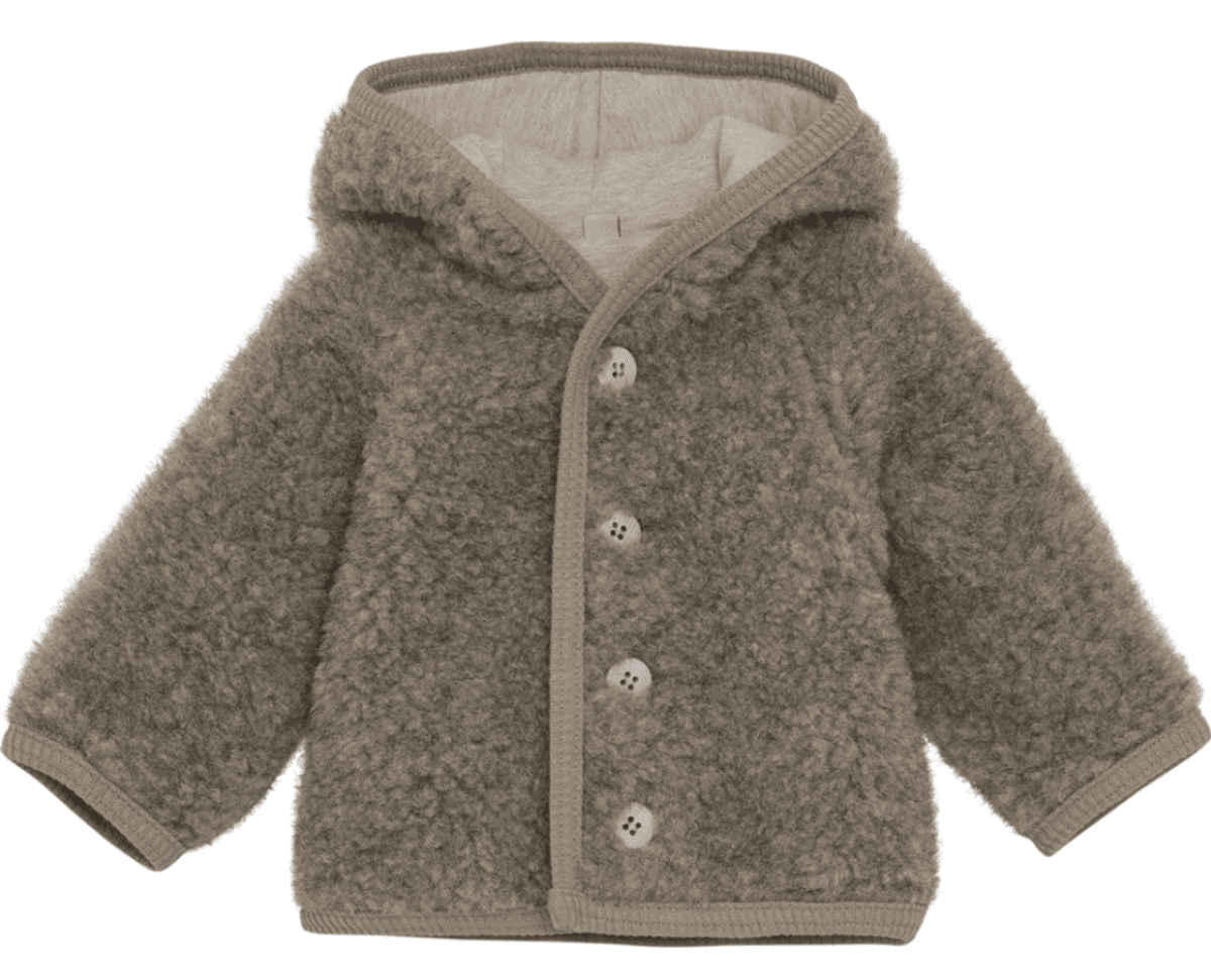 Huttelihut jakke pixie ull teddy camel