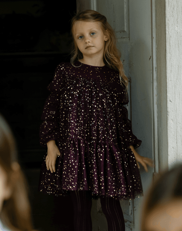 Marmar Kjole Dionne ballerina deep mulberry