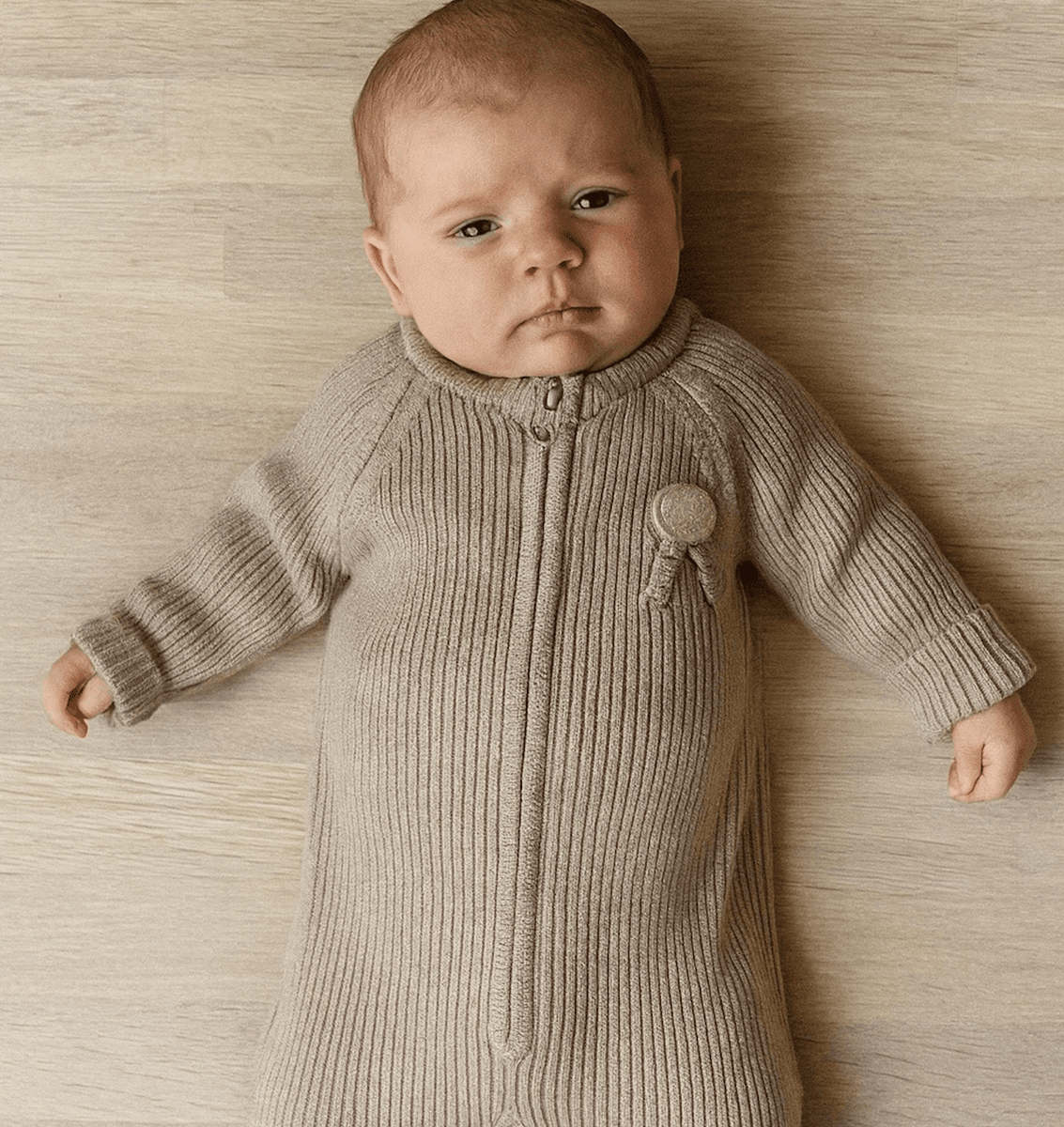 Lillelam Sparkedress ull ribb beige