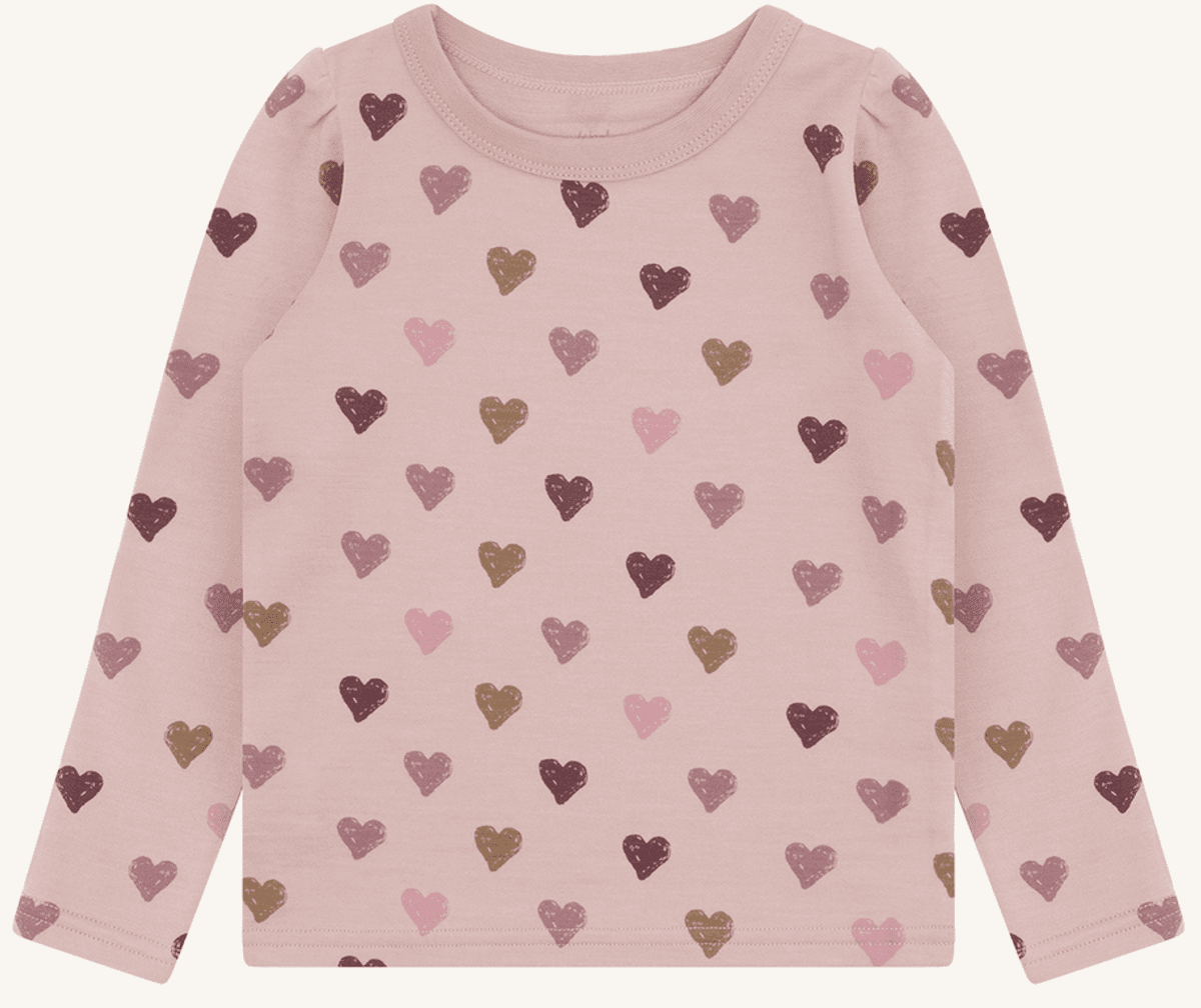 Hust and claire Genser ull/bambus abba hearts puff adobe rose