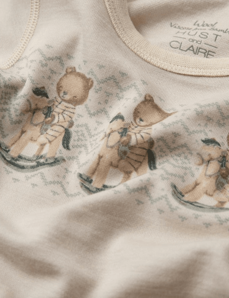 Hust and Claire Body ull/bambus Baloo Teddy french oak