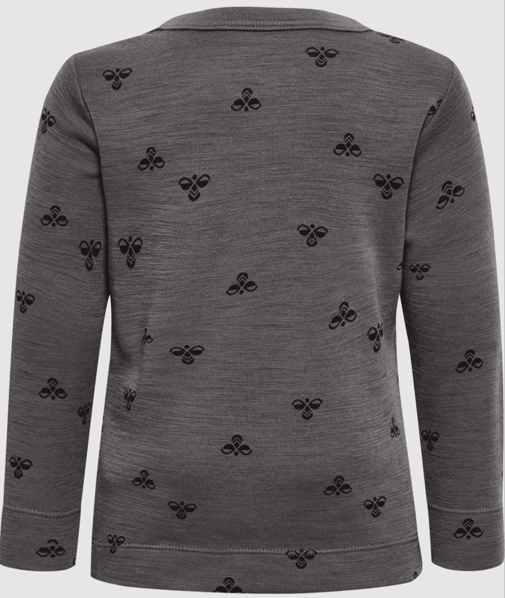 Hummel genser ull mini charcoal gray