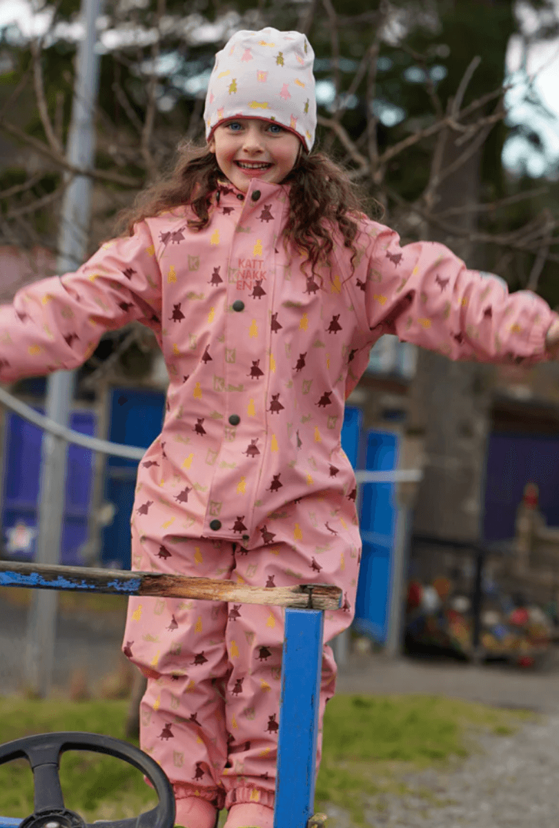 Kattnakken Helårs Regndress Hagl rosa krystall
