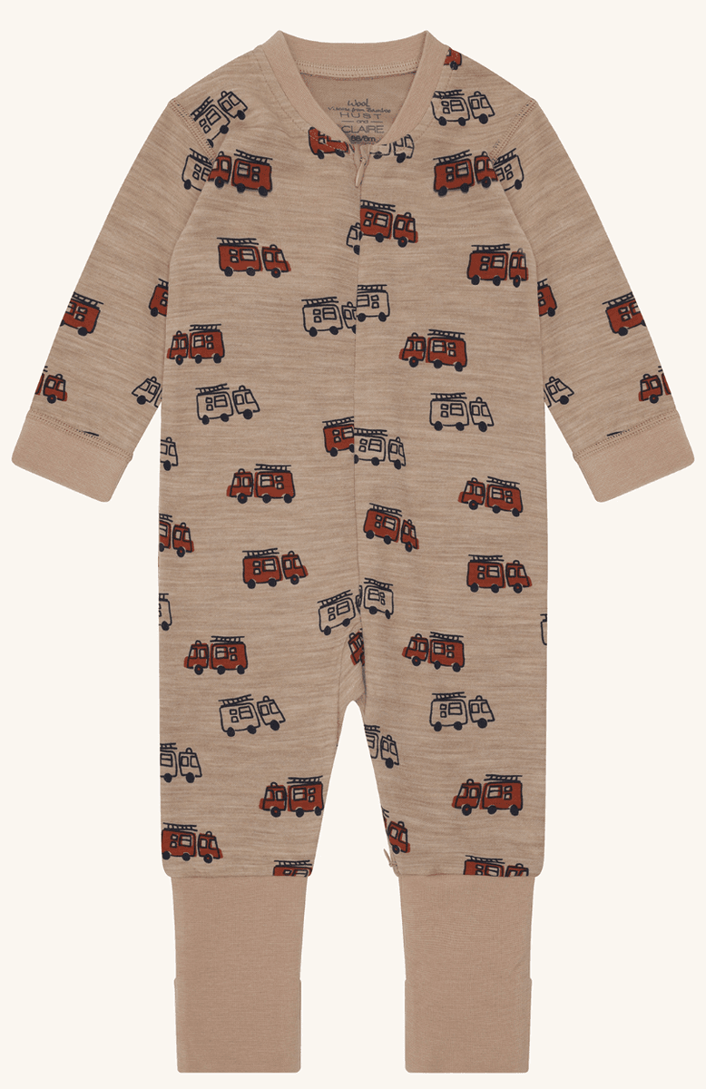 Hust and claire Heldress ull/bambus manu firetrucks biscuit