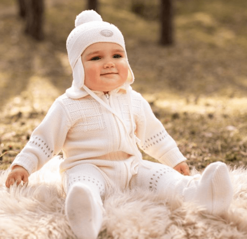 Lillelam Sparkedress Ull classic hvit