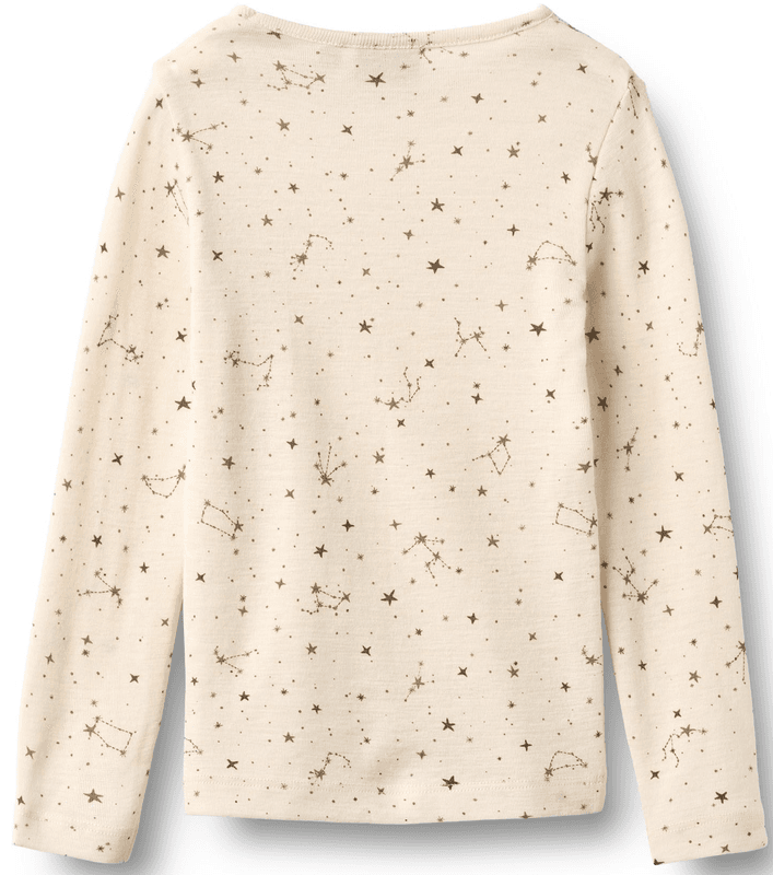 Wheat Genser Ull Alfie eggshell stars