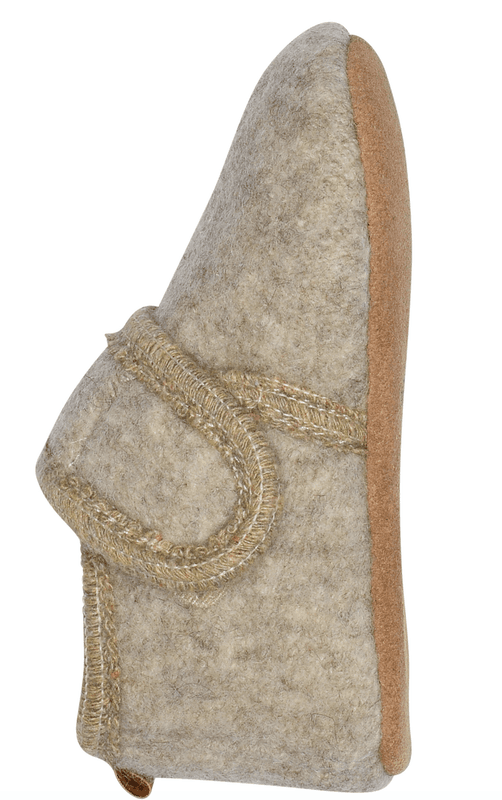 Melton ulltøffel beige melange