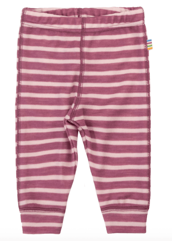Joha Leggings ull double faced bordeaux stripe