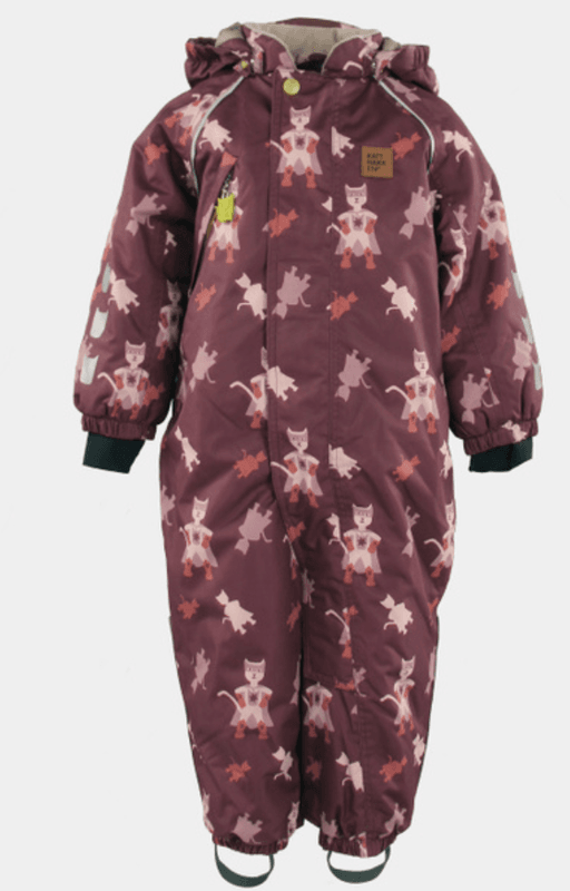 Kattnakken Vinterparkdress Snø Baby Burgunder