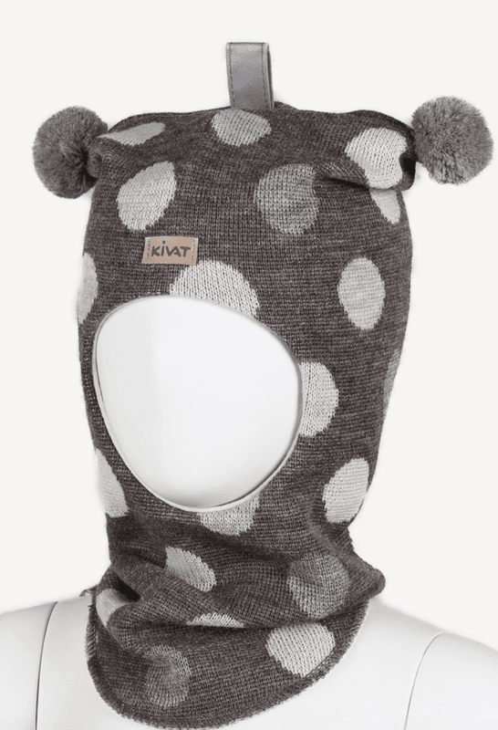 kivat balaklava ull dots brunmelert