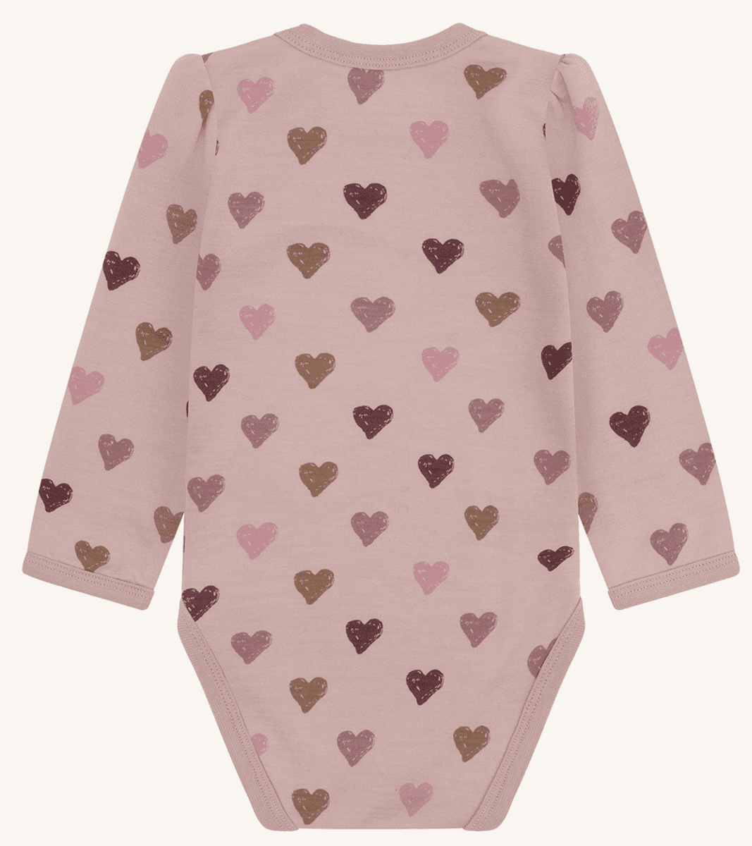 Hust and claire Body ull/bambus baloo hearts puff adobe rose