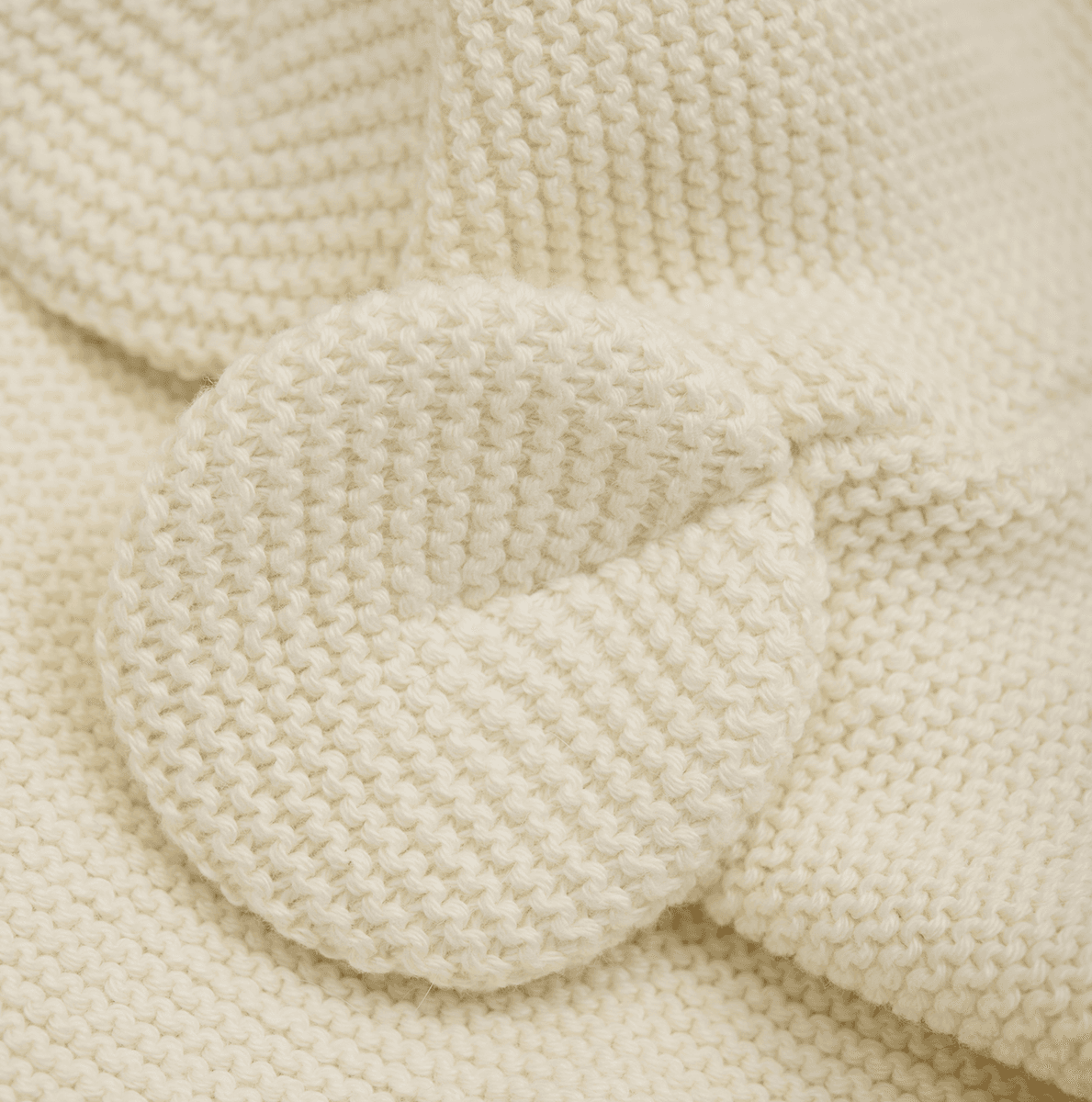 Huttelihut Balaclava knit w/ears antique white